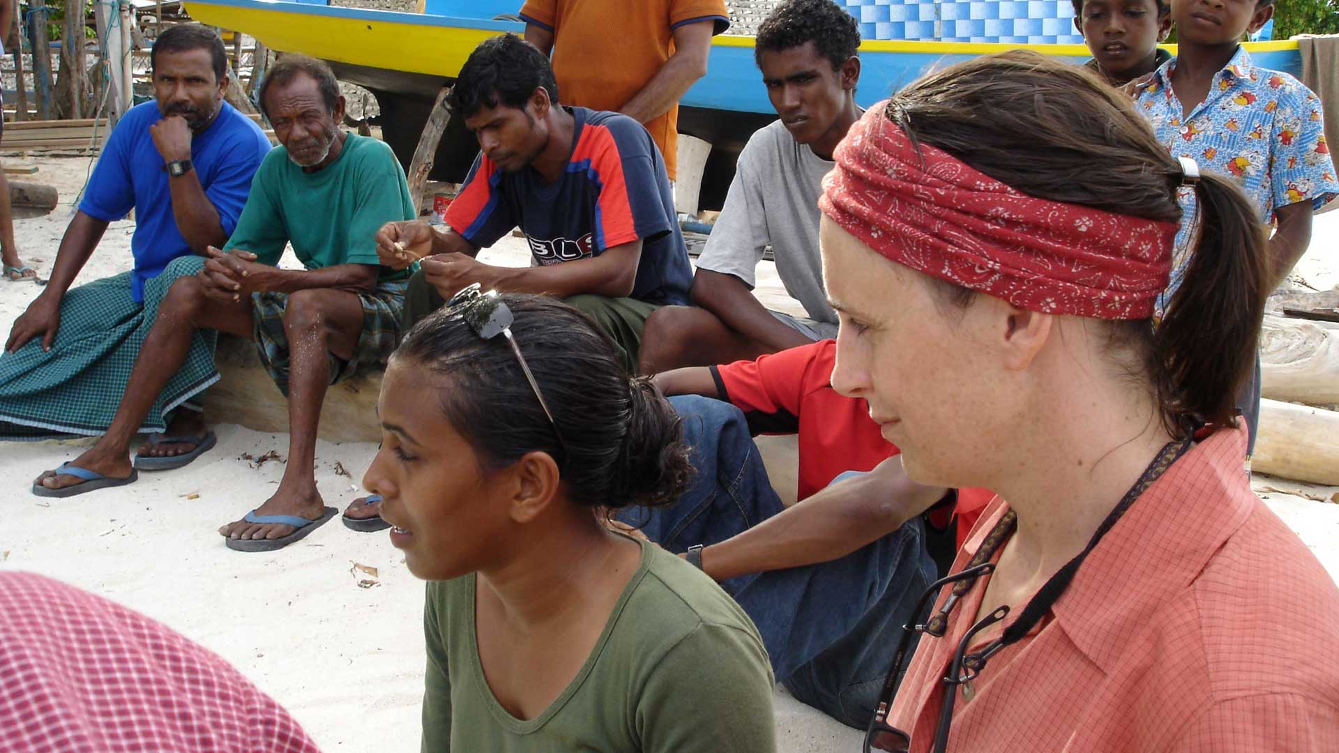 Tournage - Les réfugiés de la planète bleue - Hélène Choquette