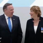 Le Premier ministre du Québec François Legault et la réalisatrice Léa Pool